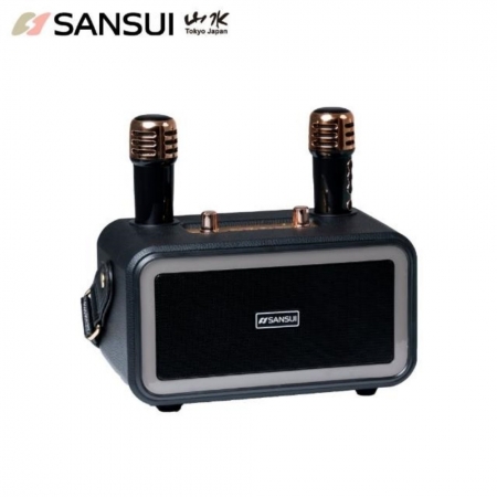 【SANSUI 山水】百變小歌姬 無線行動KTV/K歌神器/卡拉OK/一鍵消原音 （SKTV-K33） 質感黑/蒂芬妮綠