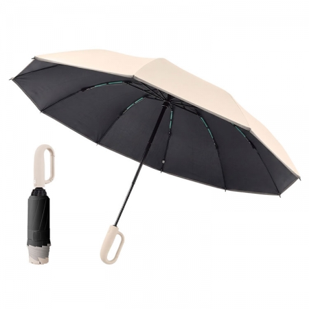 【好買點數放大】FJ 反向環扣全自動黑膠UPF50＋抗UV防曬晴雨傘UV2 （反向收傘 雨水不落地）
