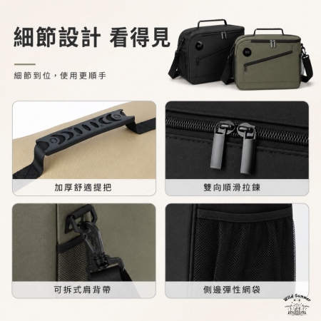 【Wild Summer】13.5L 智慧溫顯保溫保冷袋手提防水保溫保冰袋 保溫袋 戰術包 露營保冰袋 大容量保溫袋