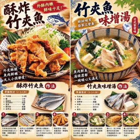 【小川漁屋】台灣野生竹筴魚切片（80~100g/片）
