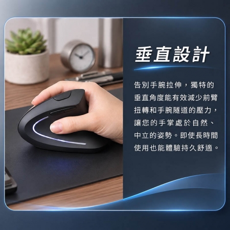 Songwin 人體工學無線滑鼠（右手專用/雙模連線/充電式） CY-M250