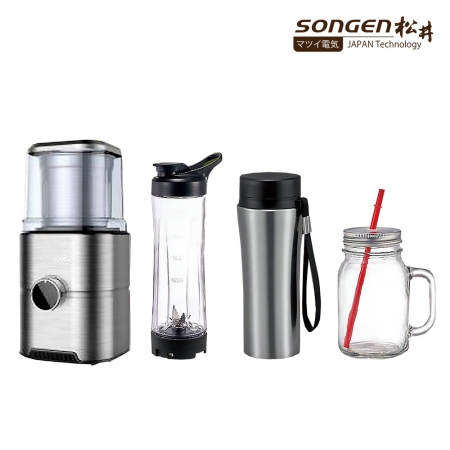 【SONGEN松井】 多功能蔬果調理機/研磨機/果汁機 四件組 GS-324