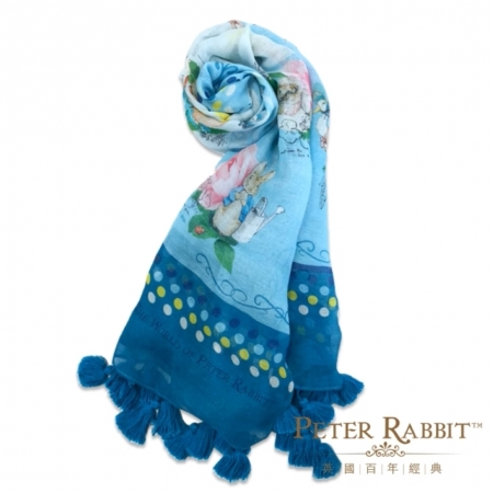 618年中狂歡慶~【PETER RABBIT 比得兔】莫代爾棉玫瑰長絲巾（2色）