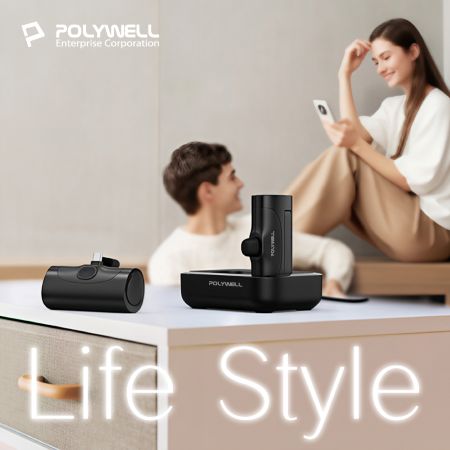POLYWELL DDS003系列行動電源座充 雙孔充電座 Type-C接口 寶利威爾 台灣現貨