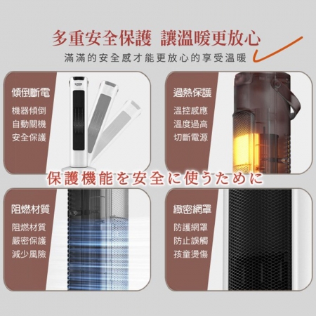 【SONGEN松井】 直立式石墨烯陶瓷電暖器/暖氣機/電暖爐 SG-243PT