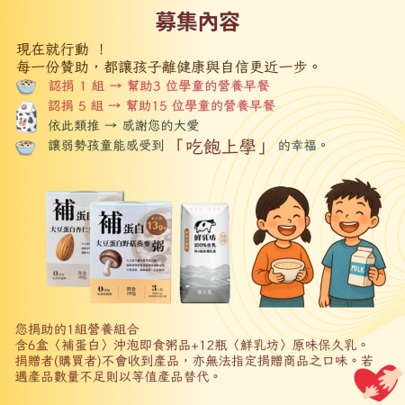 灶神在家 《補蛋白營養》募集計畫 （捐贈者不會收到商品）愛心募集捐贈