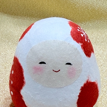 【龍虎堂】京都手作和紙擺飾-梅花達摩（小）-白 限時85折/售價已是折扣價