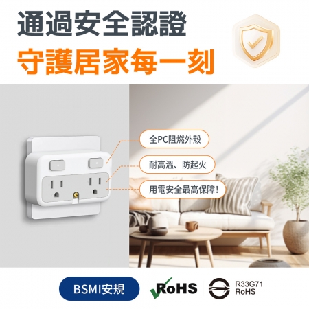 TESSAN 2開4插轉接器