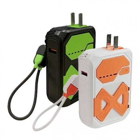 MCK【台灣製造】三合一快充行動電源 10000mAh 無線快充 可拆卸吊繩PD充電線 帶AC旅充頭充電器/磁吸手機支架
