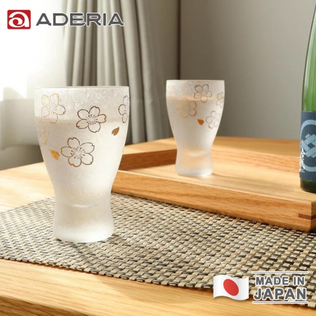 【ADERIA】日本製 金彩櫻花酒杯/清酒杯對杯組100ml