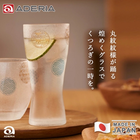 【ADERIA】日本製 吉祥丸紋啤酒杯對杯組 310ml