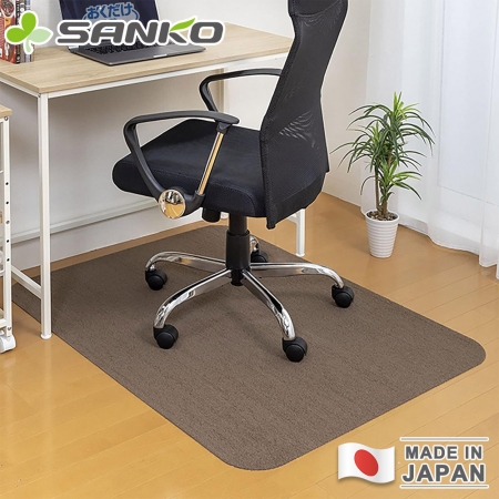 【日本SANKO】日本製吸附型防汙桌下地墊/電腦椅墊90x120