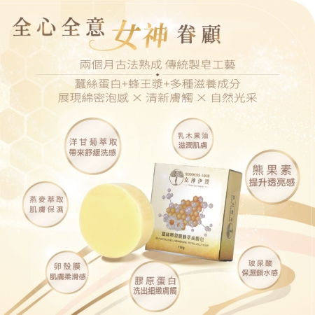 【女神伊登】蠶絲卵殼膜蜂萃嬰幼兒沐浴皂買2送2（獨家贈起皂網x1）
