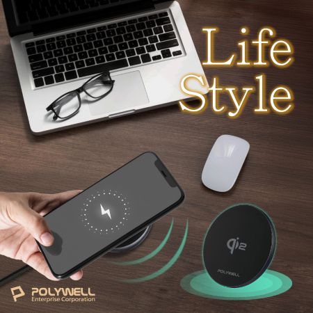 POLYWELL Qi2 15W無線磁吸充電盤組 適用MagSafe 蘋果安卓手機 Airpods 寶利威爾 台灣現貨