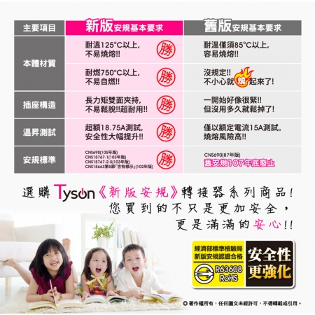 Tyson太順電業 TS-022A 2切2座 2P便利型 節能小壁插