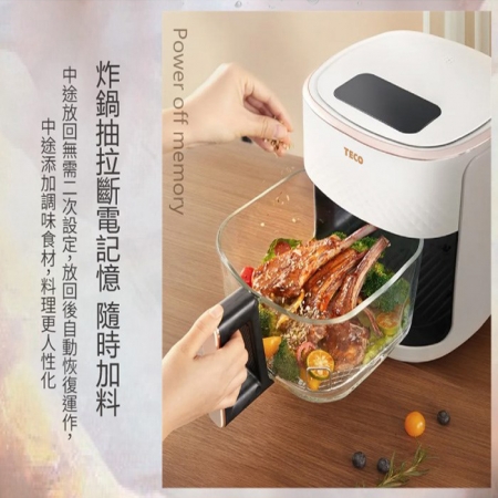 【TECO 東元】3D熱旋智能玻璃廚藝氣炸鍋 XYFYB4501