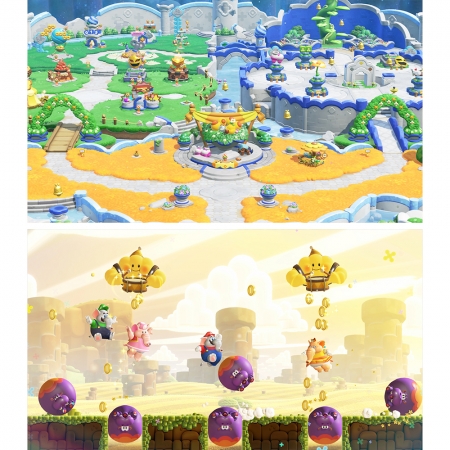 NS2 任天堂《 超級瑪利歐兄弟 驚奇 ＋ 同遊鈴鈴公園 》實體卡帶 中文版 遊戲片（NS2-MARIO-W-ED）