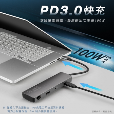 aibo 10合1 Type-C USB3.2 Gen2 超高速多功能擴充器