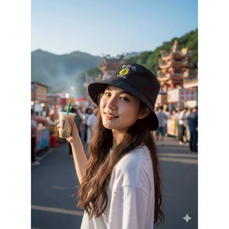 桃子蜜語漁夫帽