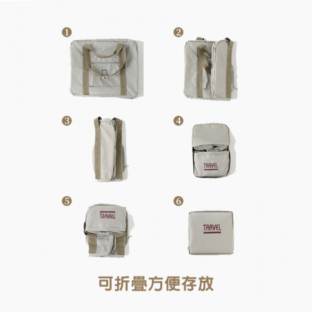 TRAVEL防潑水摺疊旅行包 登機包 摺疊收納包 分隔收納包 旅行收納包 健身包 旅行袋