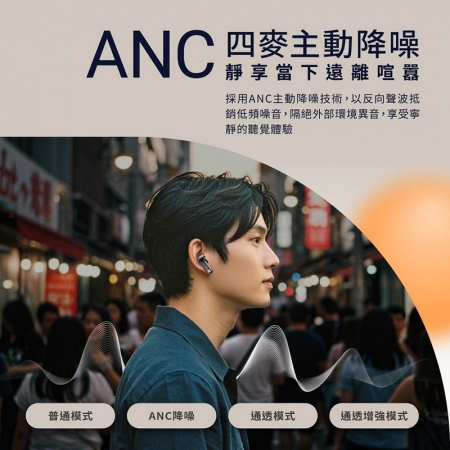 【aircolor】Pure Touch 智能彩色觸控螢幕 ANC降噪 真無線藍牙耳機
