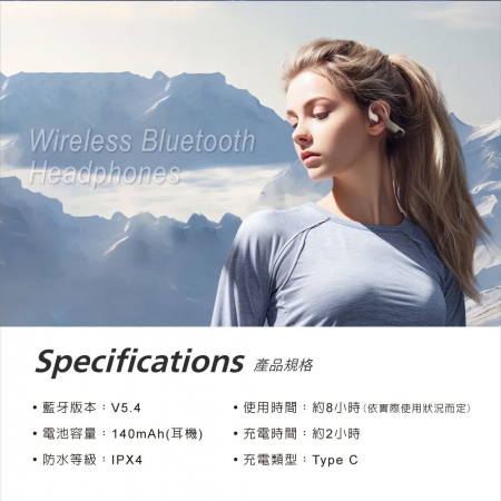 【PHILIPS 飛利浦】 氣傳導開放式運動耳掛藍牙耳機 TAA1708