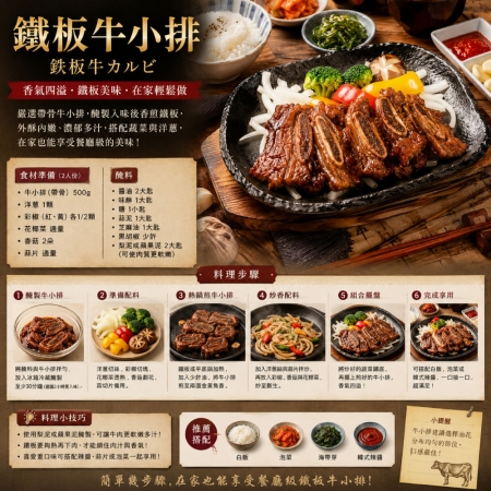 【豪鮮牛肉】安格斯頂級凝脂帶骨牛小排（200g/包/3~6片/單骨切）