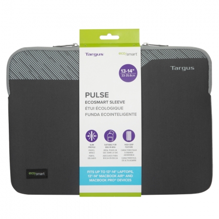 【Targus】Pulse II EcoSmart 13-14吋 環保輕薄內膽包 筆電保護包 - 炭灰色 TBS97004（TG-TBS97004）