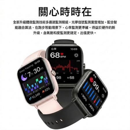 【好買點數放大】Fit Q5 健康管理運動手錶/IP68防水/多項健康數據監測（加贈錶帶）