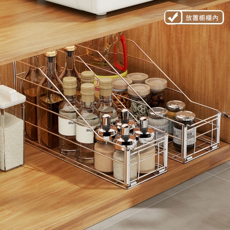 【好拾選物】廚櫃鍋具收納架｜斜口式鍋具置物架