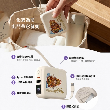 【好買點數放大】Polybatt 白沙屯媽祖聯名款 台灣製造 10000mAh 防爆固態行動電源 H20